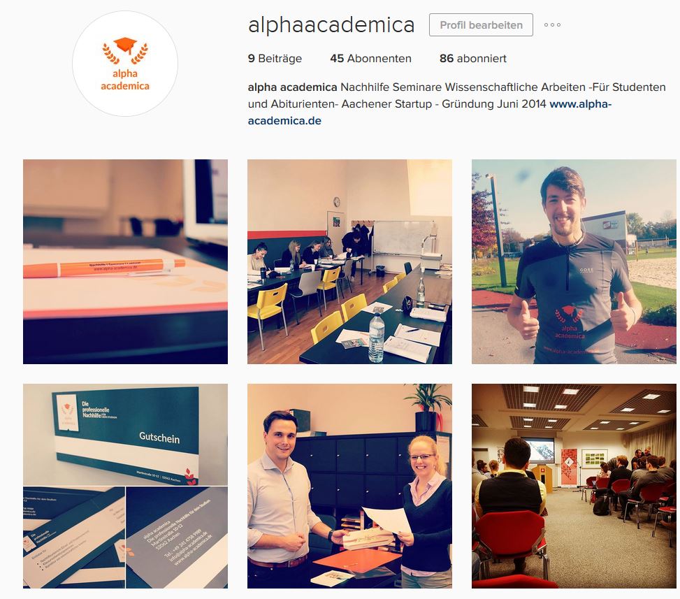 alpha academica auf instagram